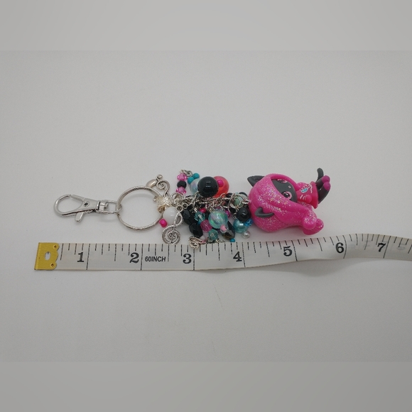 Catty Noir Keychain Monster High Mini Figure Purse Charm Backpack Handmade - Picture 9 of 9
